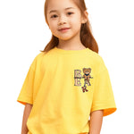 Girls Printed Extended Sleeves Oversized  T-shirt