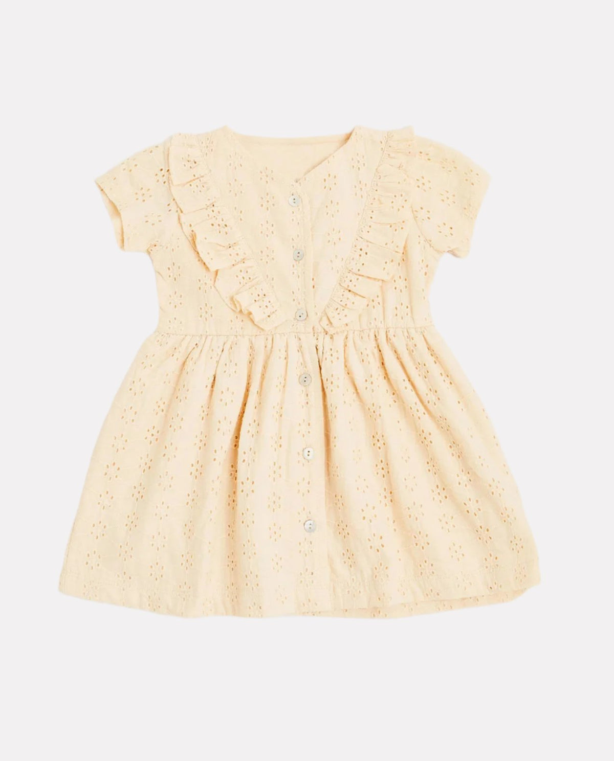 Girl embroidered Sandal color dress