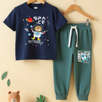 Kids Printed T-Shirt & Track Pants Set