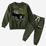 Comfort Kids Printed Sweatshirt & Pants Set