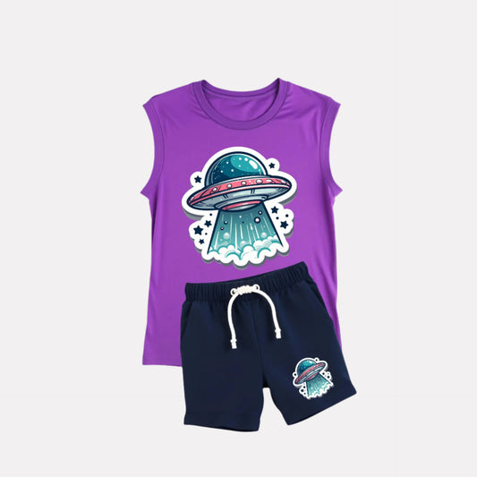 Kids Unisex Sleeveless Tee and shorts sets