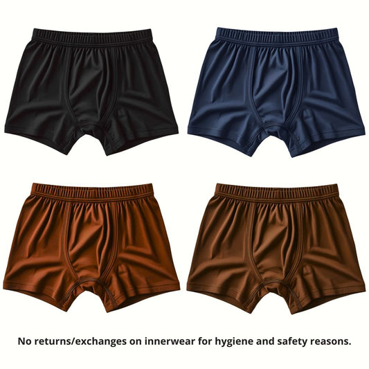 Premium Cotton Kids Trunks – 4 Pack