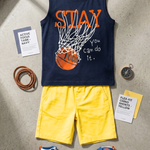 Trendy Sleeveless T-Shirt and Short Set