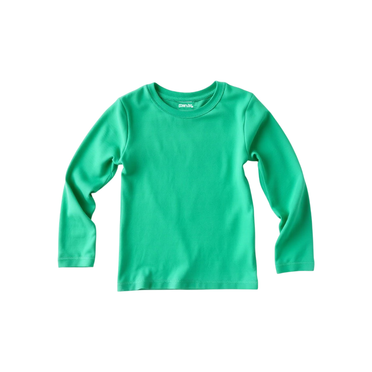Green Color Graphic Plain T-Shirt For Girls