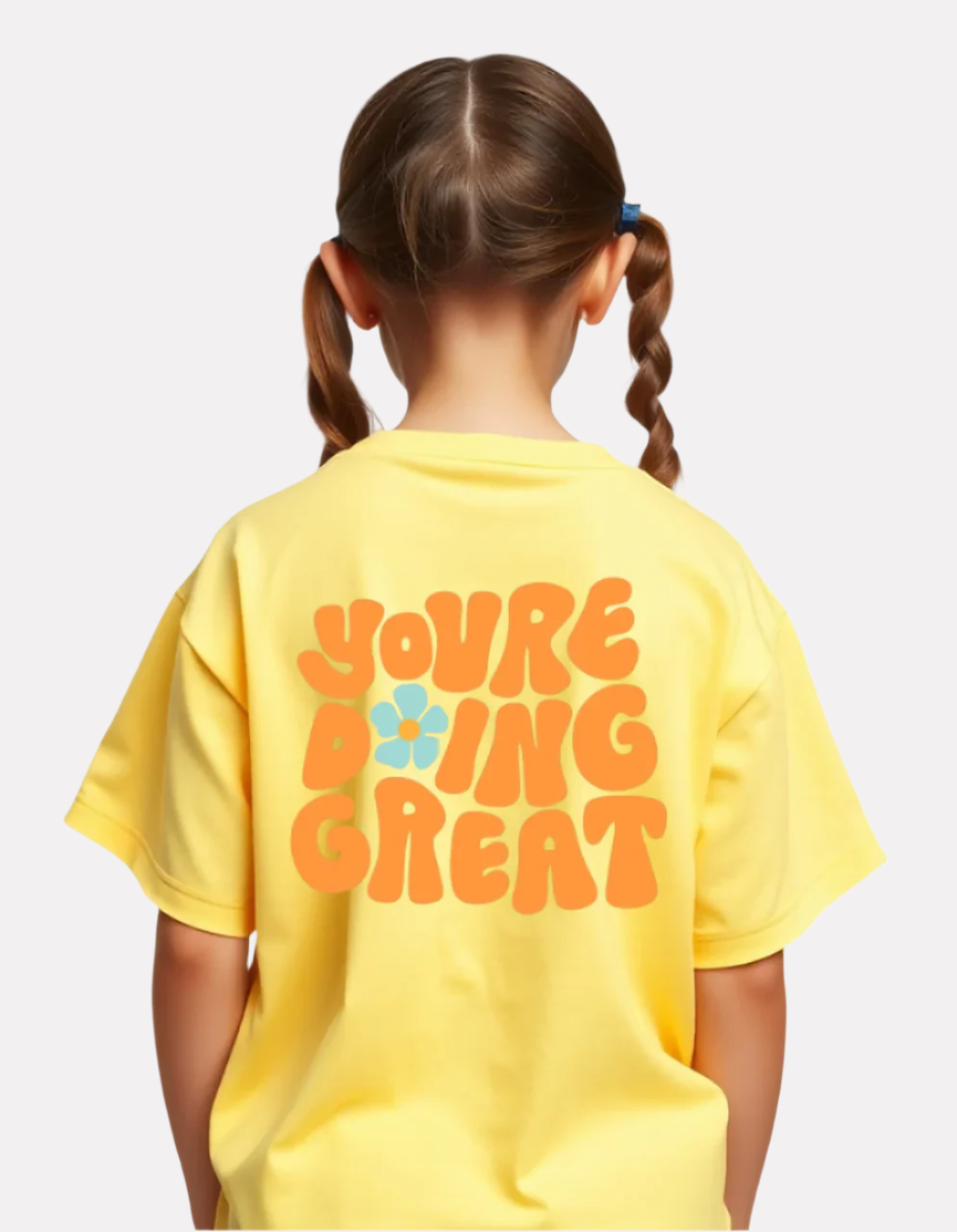 Girls Printed Extended Sleeves Oversized T-shirt