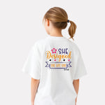 Girls Printed Extended Sleeves Oversized T-shirt