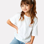 Girls Printed Extended Sleeves Oversized T-shirt