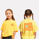Girls Printed Extended Sleeves Oversized T-shirt