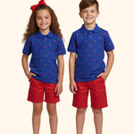 Unisex Kids Polo Tee with Shorts