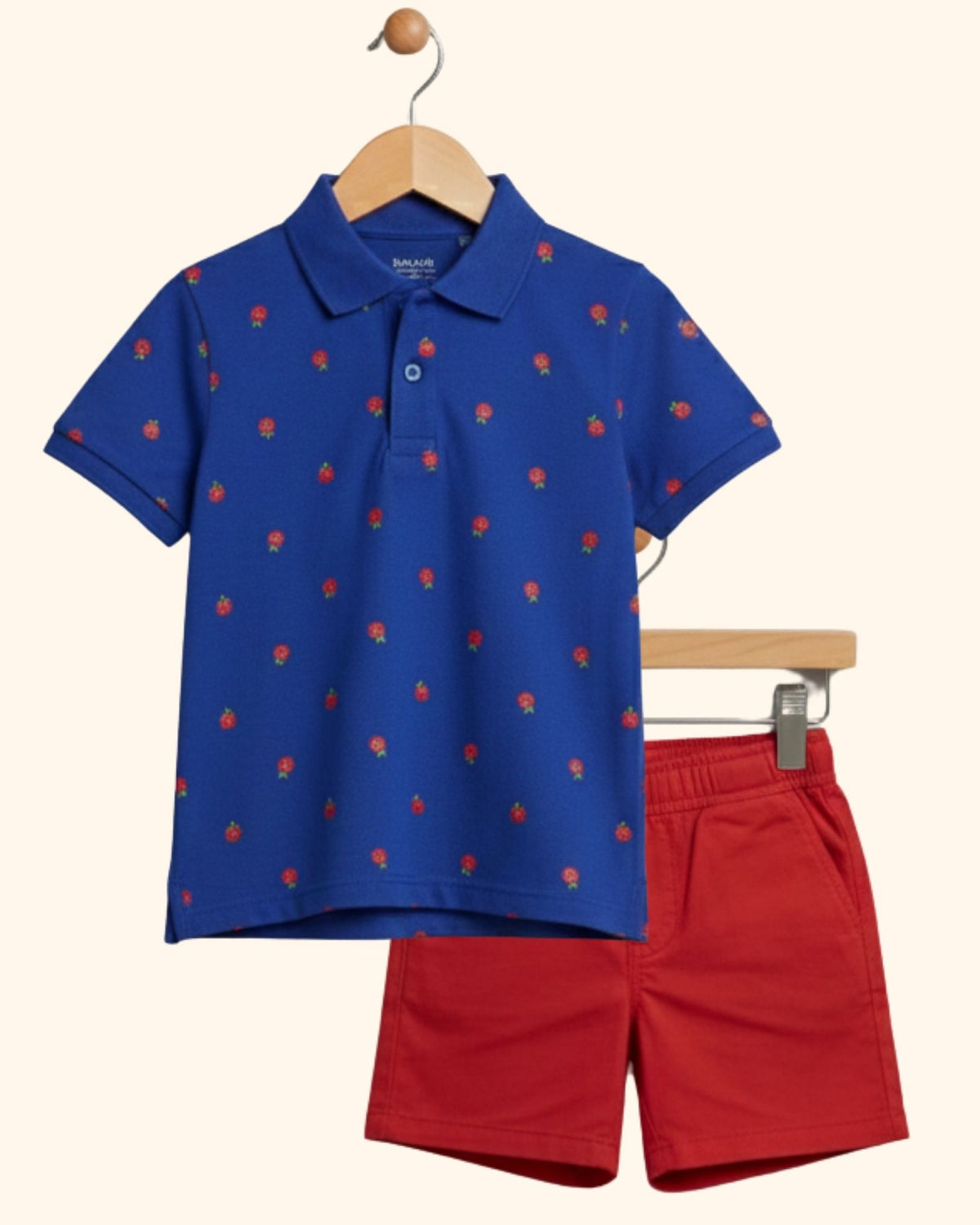 Unisex Kids Polo Tee with Shorts
