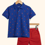Unisex Kids Polo Tee with Shorts
