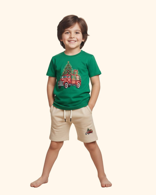 Happy Vibes printed Kids Set