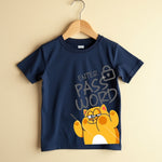 Casual Vibes Tee & Pant Set - Navy & Beige