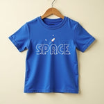 Playful Prints T-Shirt & Track Set (Royal Blue & Beige)