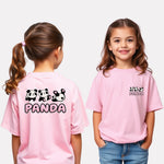 Girls Printed Oversized Cotton T-Shirt Pink Color