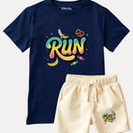 Boys Printed T-Shirt Shorts Cotton Set