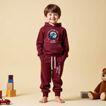 Stylish Printed Hoodie & Jogger Pant Maroon Set
