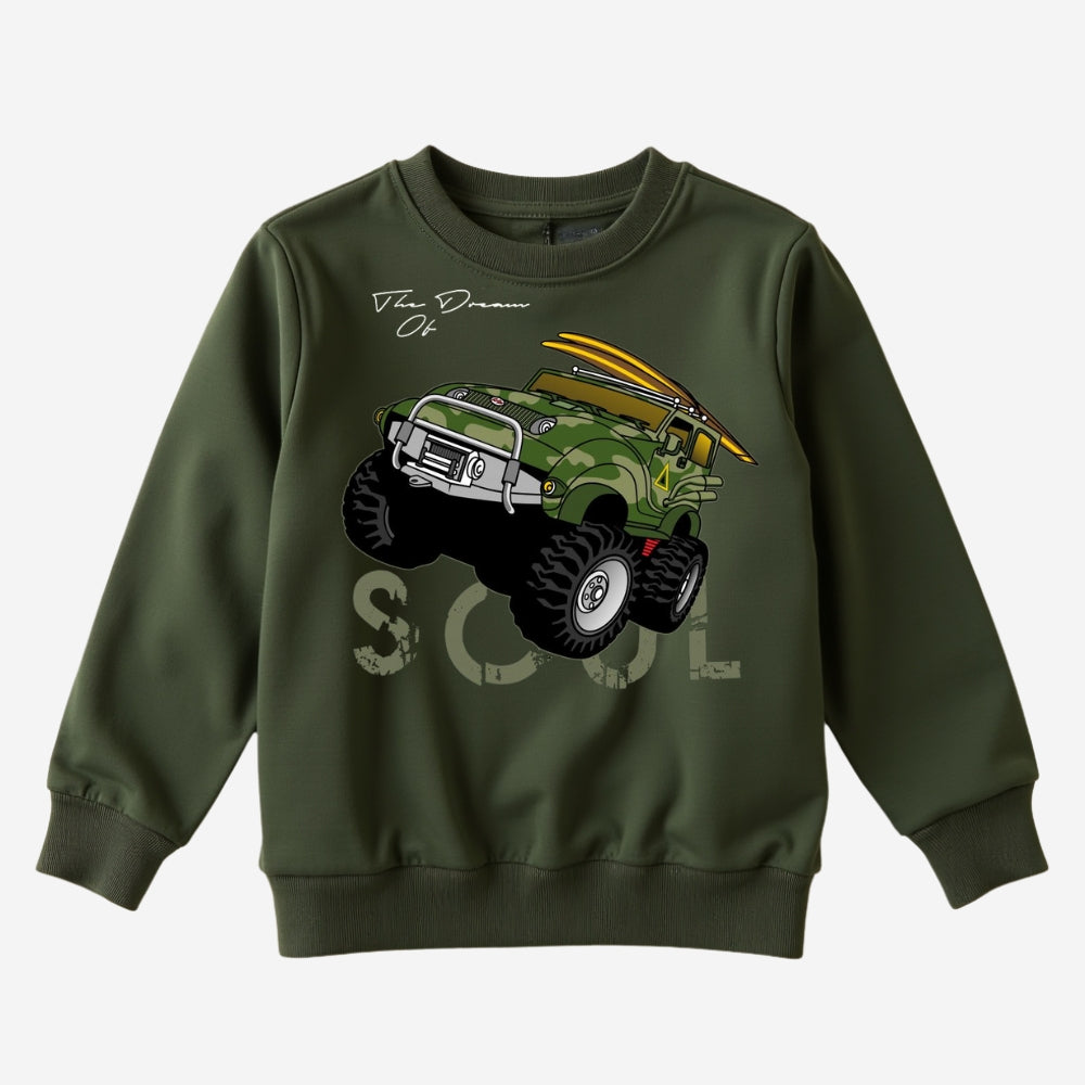 Comfort Kids Printed Sweatshirt & Pants Set