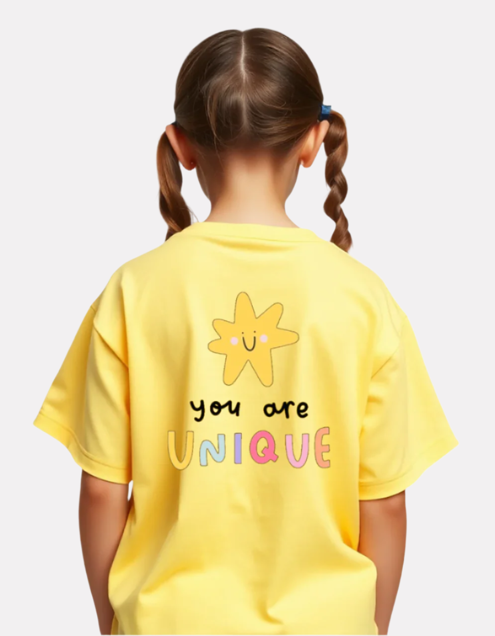 Girls Printed Extended Sleeves Oversized T-shirt