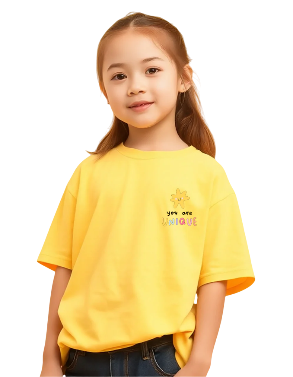 Girls Printed Extended Sleeves Oversized T-shirt