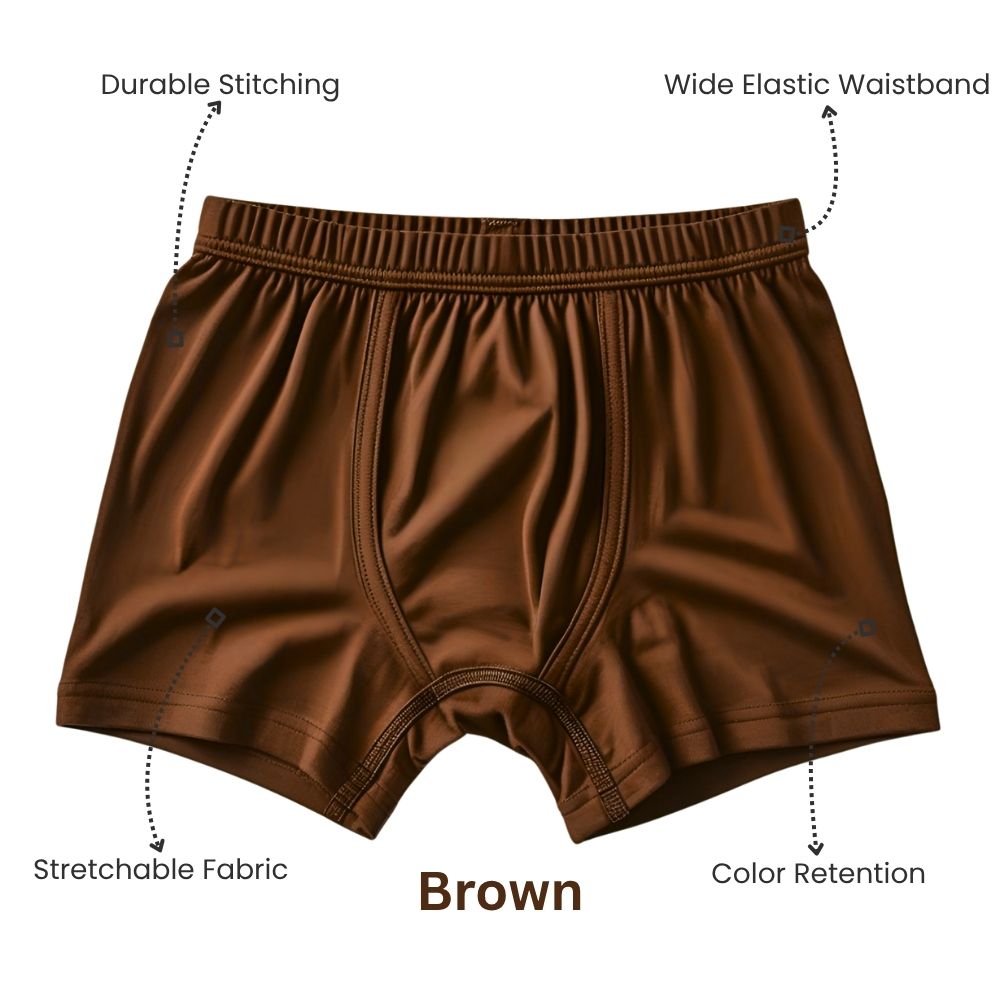 Premium Cotton Kids Trunks – 4 Pack