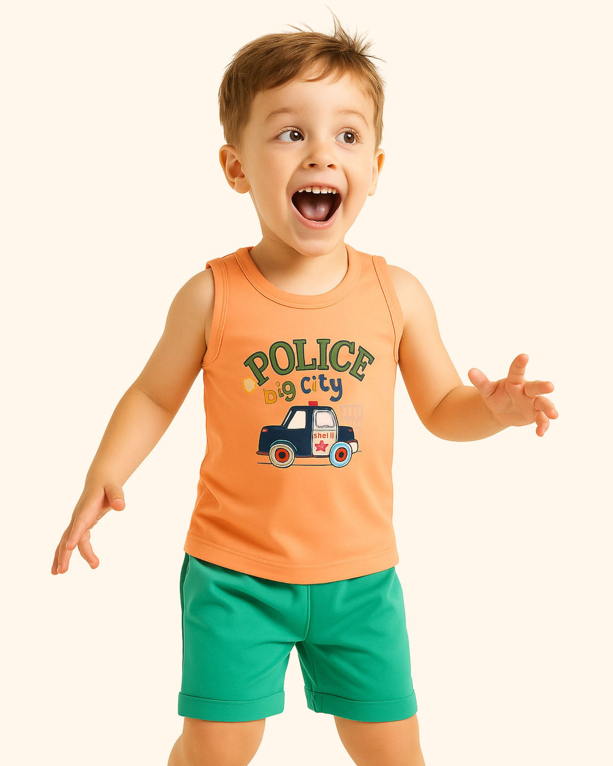 Stylish Kids Sleeveless Tee With Short Set