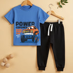 Junior Style Printed T-Shirt & Track Pant Sets