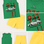 Trendy Sleeveless T-Shirt and Short Set