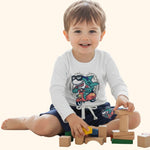 Full Sleeves T-Shirt & Shorts Set With Printing