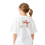 Girls Printed Extended Sleeves Oversized T-shirt