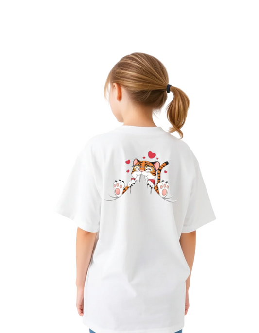 Girls Printed Extended Sleeves Oversized T-shirt