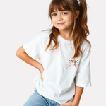 Girls Printed Extended Sleeves Oversized T-shirt