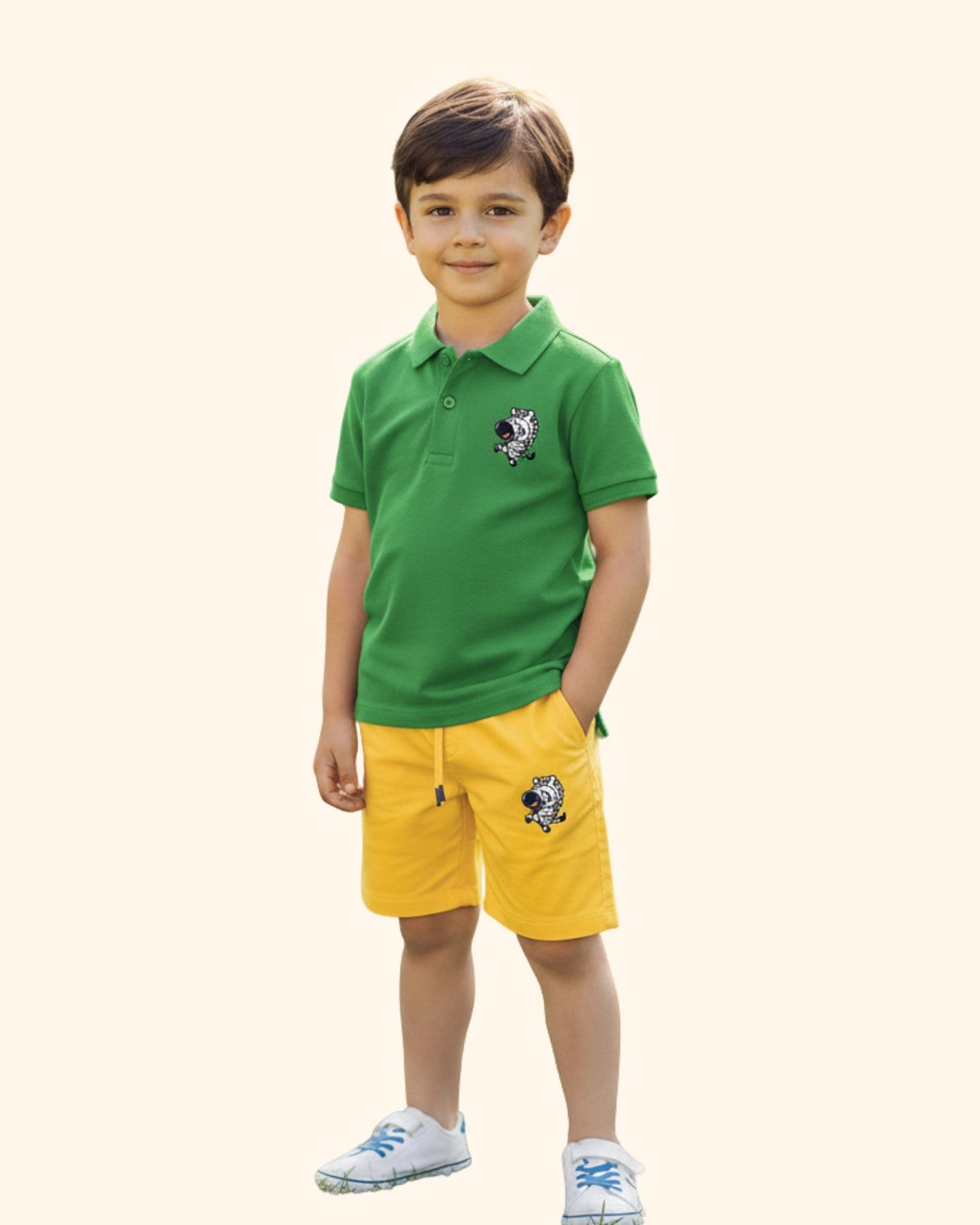 Unisex Kids Active Polo & Shorts Outfit