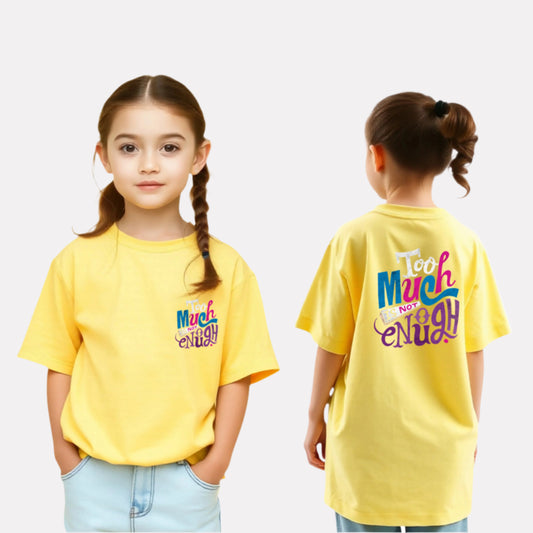 Girls Printed Extended Sleeves Oversized T-shirt