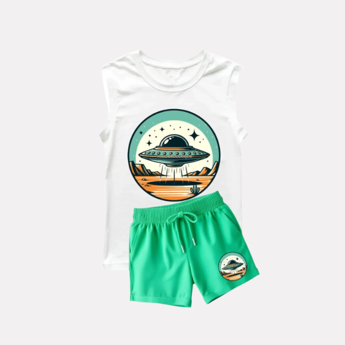 Kids Unisex Sleeveless Tee and shorts sets