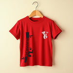 T-Shirt & Track Set Printed Style- Red & Mint Green