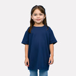 Girls Plain Extended Sleeves Oversized T-Shirt