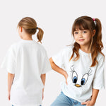 Girls Printed Extended Sleeves Oversized T-shirt