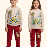 Printed Full Sleeve T-Shirt & Track Set