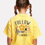 Girls Printed Extended Sleeves Oversized T-shirt