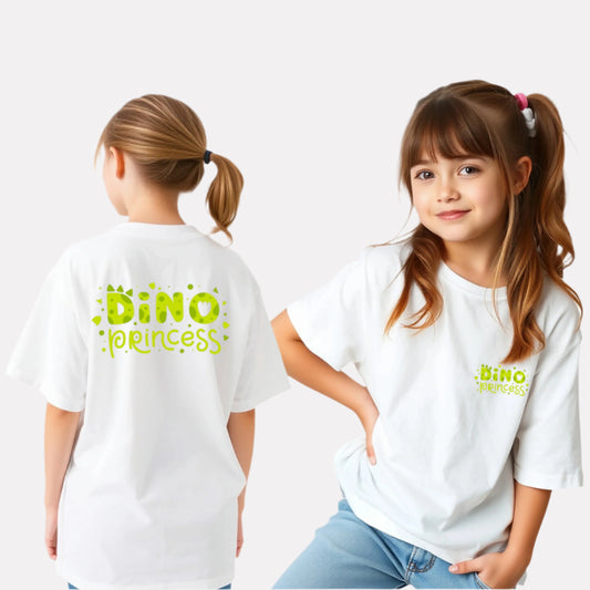 Girls Printed Extended Sleeves Oversized T-shirt
