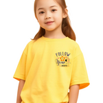 Girls Printed Extended Sleeves Oversized T-shirt