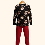 Printed Allover Tee with Track Set