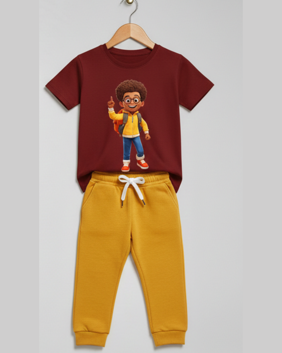 Printed Casual T-Shirt and Track Set