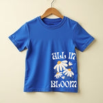 Playful Prints T-Shirt & Track Set (Royal Blue & Black)