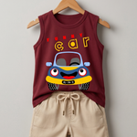 Casual Kids Sleeveless Tee With Short