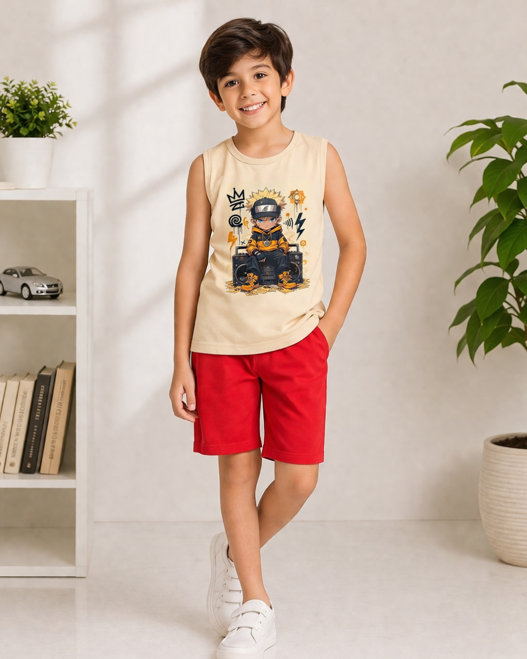 Sleeveless T-Shirt and shorts set