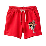 Girls Printed T-Shirt with Shorts Cotton Set