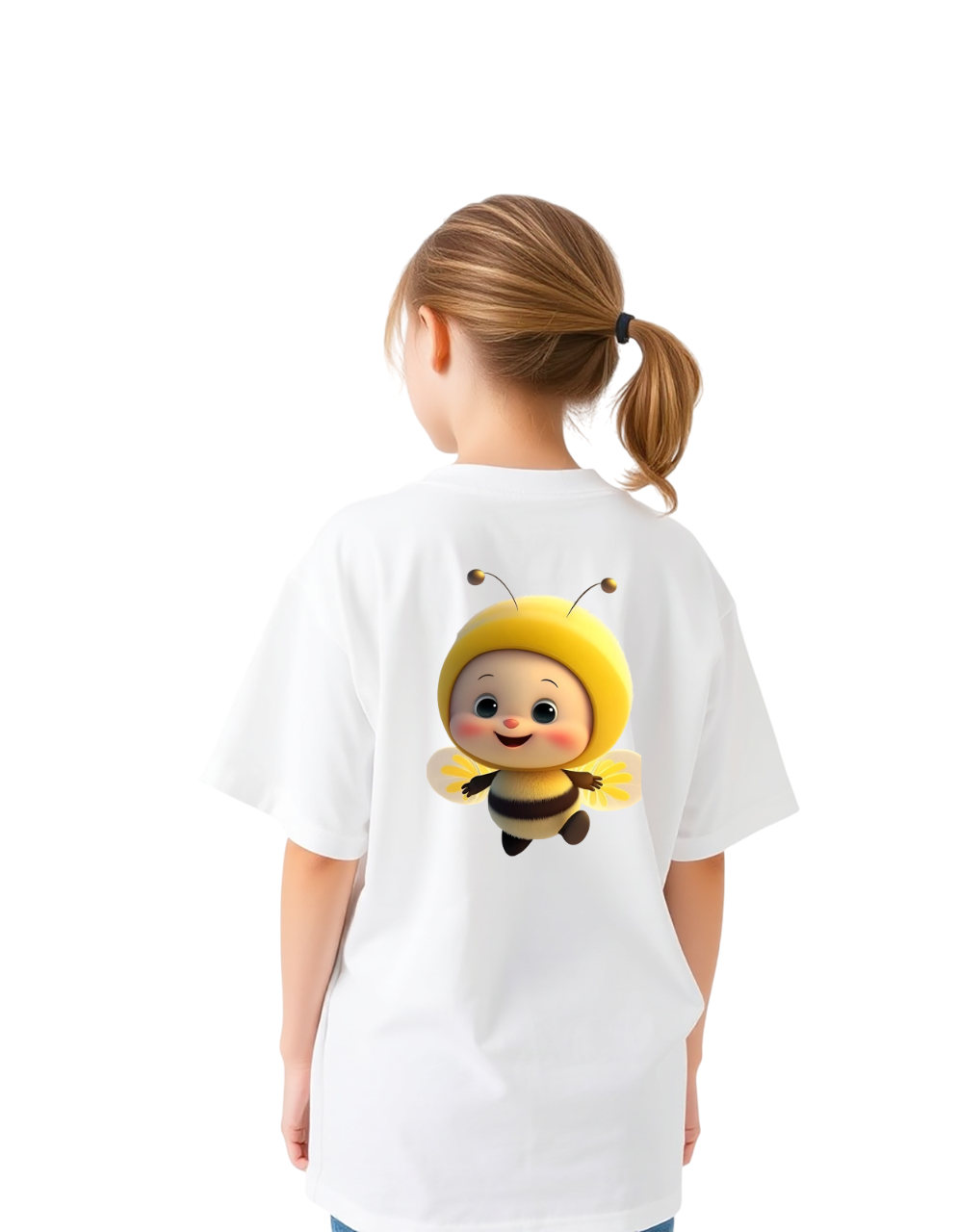 Girls Printed Extended Sleeves Oversized T-shirt