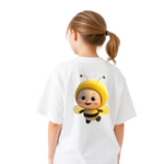 Girls Printed Extended Sleeves Oversized T-shirt